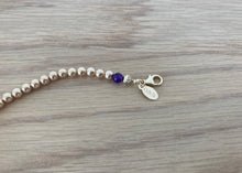 Load image into Gallery viewer, 9 Carat Yellow Gold and Purple Amethyst Beaded Bracelet